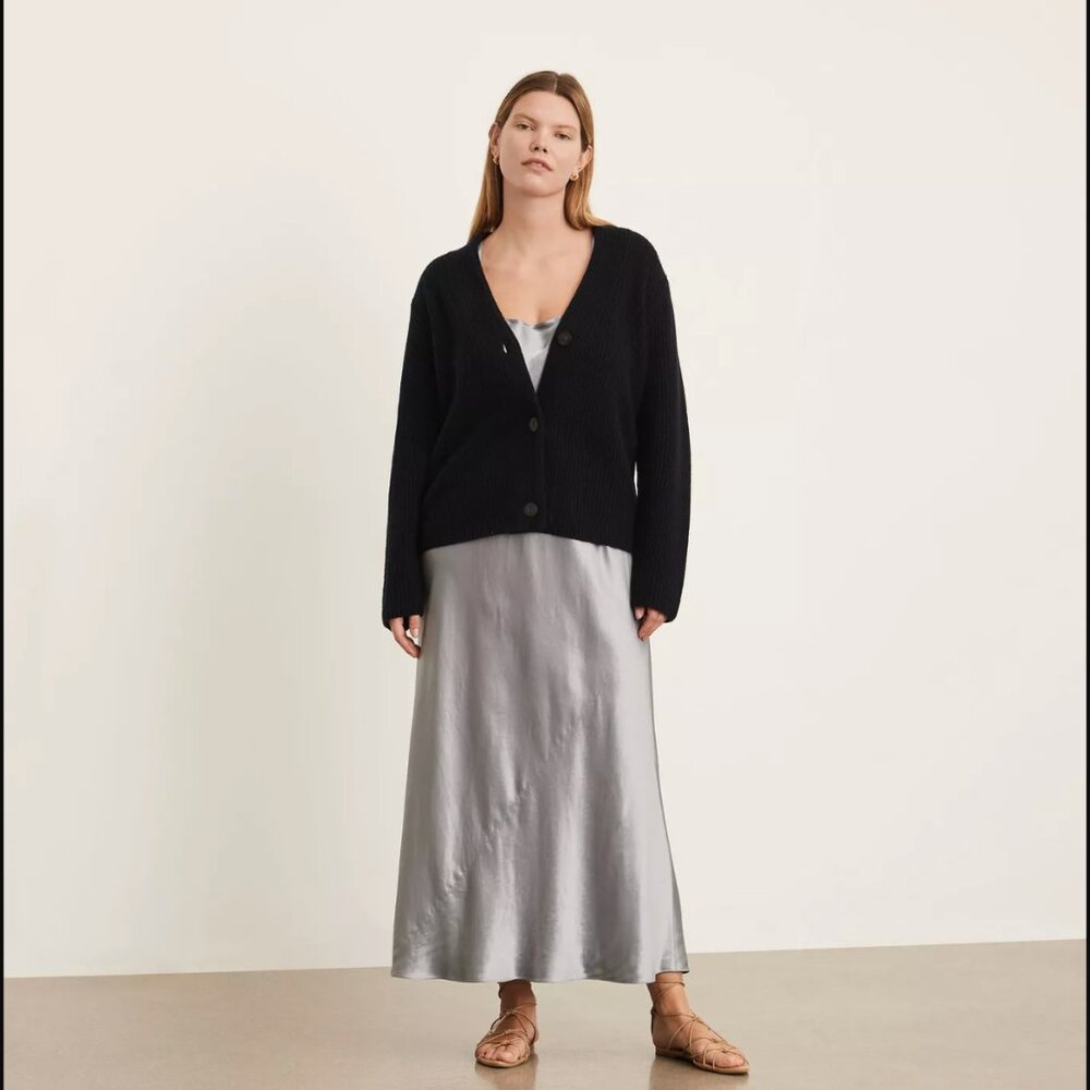 VINCE Ribbed Cardigan Cashmere
